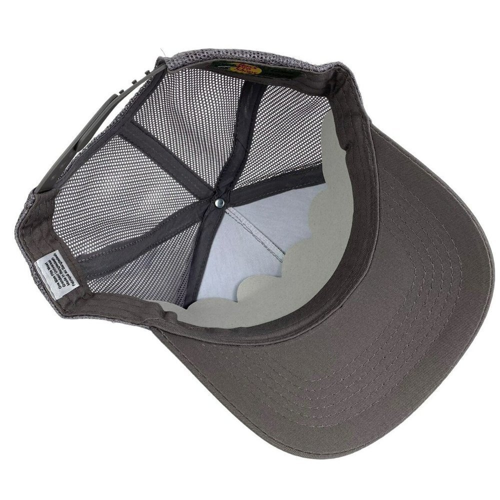 Bass Pro Shops Grey Printed Logo Trucker Mesh Hat Snapback Closure‎ NEW - Picture 6 of 9